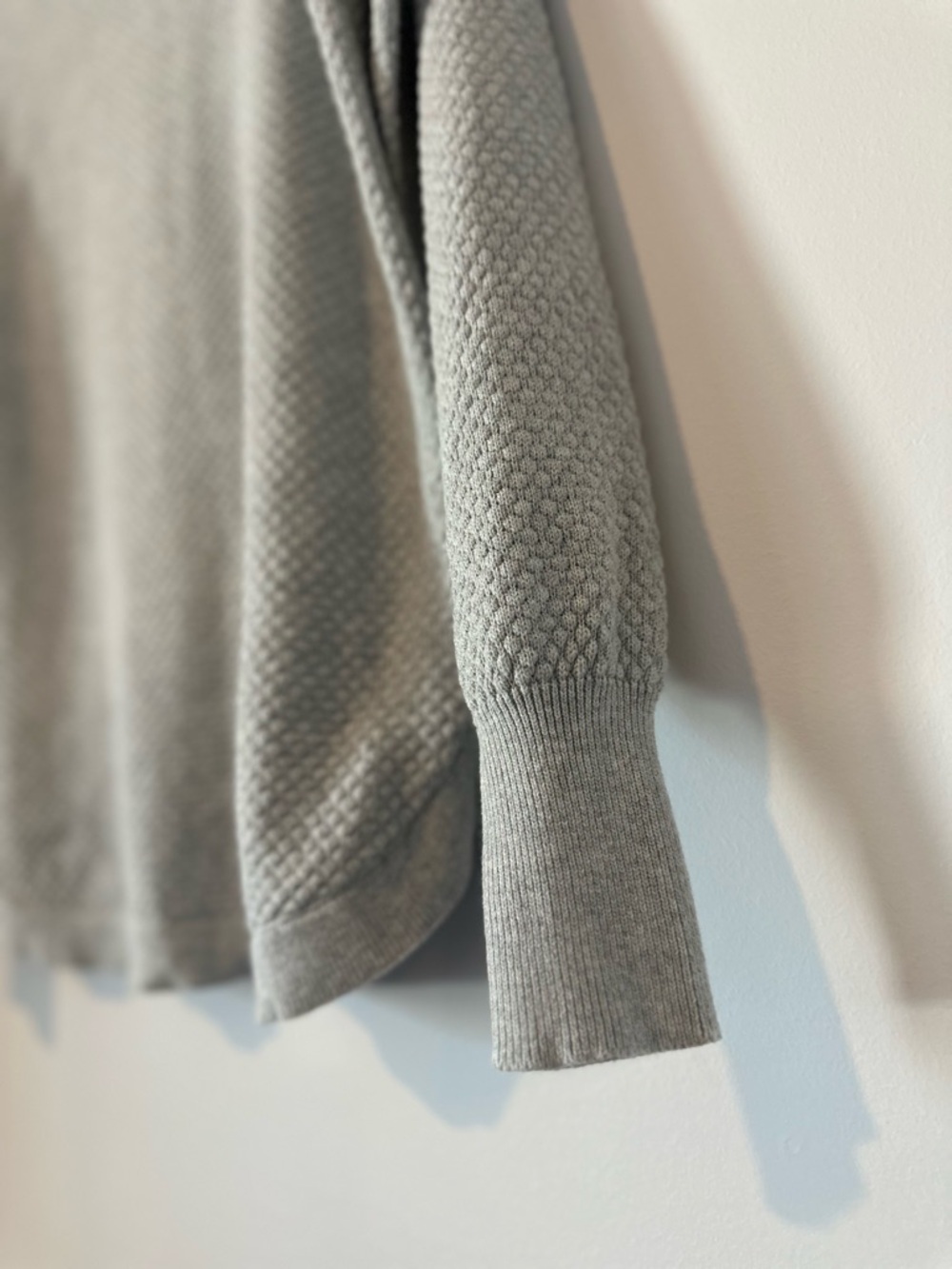 Anthropologie Matty M Gray Textured Knit Sweater Women’s Crew Neck - Picture 6 of 11